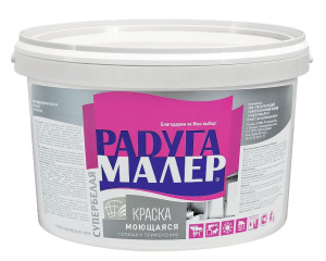 ВД-АК Краска интерьерная моющаяся супербелая 14кг (Радуга) (1)