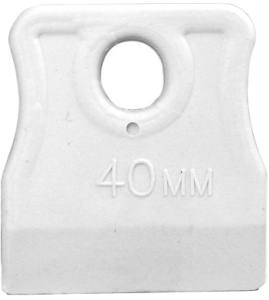 Шпатель 40 мм эластичная белая резина (5шт/980уп) 3080069 Намерение