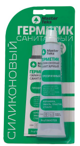 Герметик силиконовый MasterTeks ProfiMaster санитарный 80 мл прозрачный 9612960