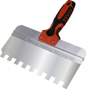 Шпатель DECOR 250 мм, зуб 14*14 мм, 0.5 мм (12шт/60шт) 320-1425 Намерение