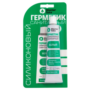 Герметик силиконовый MasterTeks ProfiMaster санитарный 80 мл белый 9612959