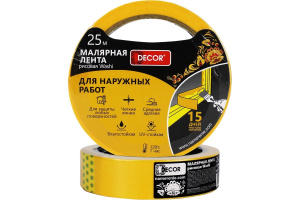 Малярная лента DЕCOR 25 мм х 25 м, оранж., для наруж. работ (99шт/уп) 791-2525 Намерение