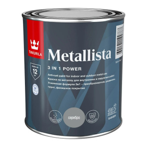 Краска по ржавчине METALLISTA серебристая гл 0,8л (6шт) 700014087