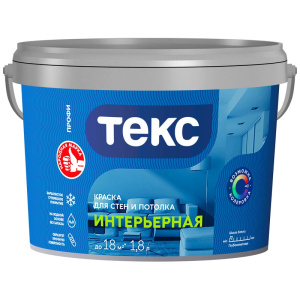 Краска для стен и потолка ИНТЕРЬЕРНАЯ/ПРОФИ (A) 1,8л (1шт) ТЕКС 700000420