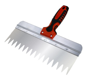 Шпатель DECOR 250 мм, зуб треугольный 20*27 мм, 0,5 мм (12шт/60шт) 320-7250 Намерение