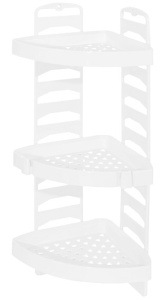 Полка угловая для ванной комнаты (белый) арт. 165 (12шт)