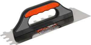 Гладилка DЕCOR, 3K, 300х130 мм, Нерж. полукруглый зуб 15х20 мм; 0,7 (10шт/40шт) 650-333 Намерение