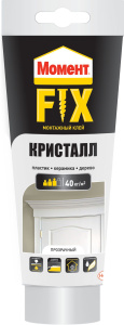 Клей монтажный Момент FIX Кристалл, туба 185г (12шт) 2574393
