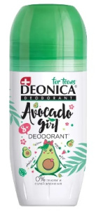 DEONICA FOR TEENS Дезодорант Avocado Girl, 50 мл (ролик), шоубокс 46 50056 49259 3 S	Арнест (6)
