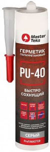 Герметик полиуретановый быстросохнущий MasterTeks ProfiMaster PU-40 280 мл серый 9781802