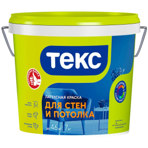 Краска латексная ДЛЯ СТЕН И ПОТОЛКА/Интер. УНИВЕРСАЛ 7кг (1шт) ТЕКС 700000522