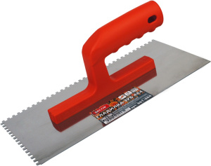 Гладилка DЕCOR, 280х130мм, Нерж. зуб 4х4 мм; 0,7 мм(11шт/33шт) 661-004 Намерение