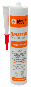 Герметик силиконовый MasterTeks HomeMaster универсальный 260 мл белый (РОССИЯ) 9613444