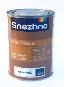 Эмаль ПФ-266 СНЕЖНА ЖЕЛТО-КОРИЧНЕВАЯ 0,9 кг (6)