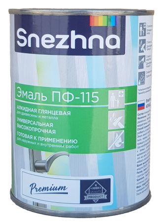 Эмаль ПФ-115 СНЕЖНА ПЕПЕЛЬНАЯ 0,9 кг (6)