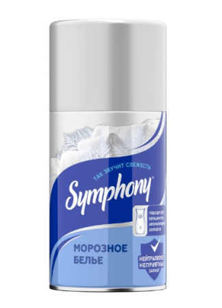 Освежитель воздуха Symphony automatic «Морозное белье» 250мл 46 60222 72548 6 Арнест