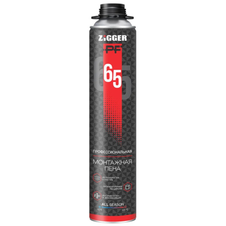 ZIGGER  Пена 65 проф. всесезонная 850мл 920г (12шт) 01-03-65