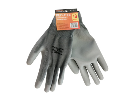 Перчатки нейлон, полиуретан. покрытие, 10 р-р, серые STARTUL, ST7128-10
